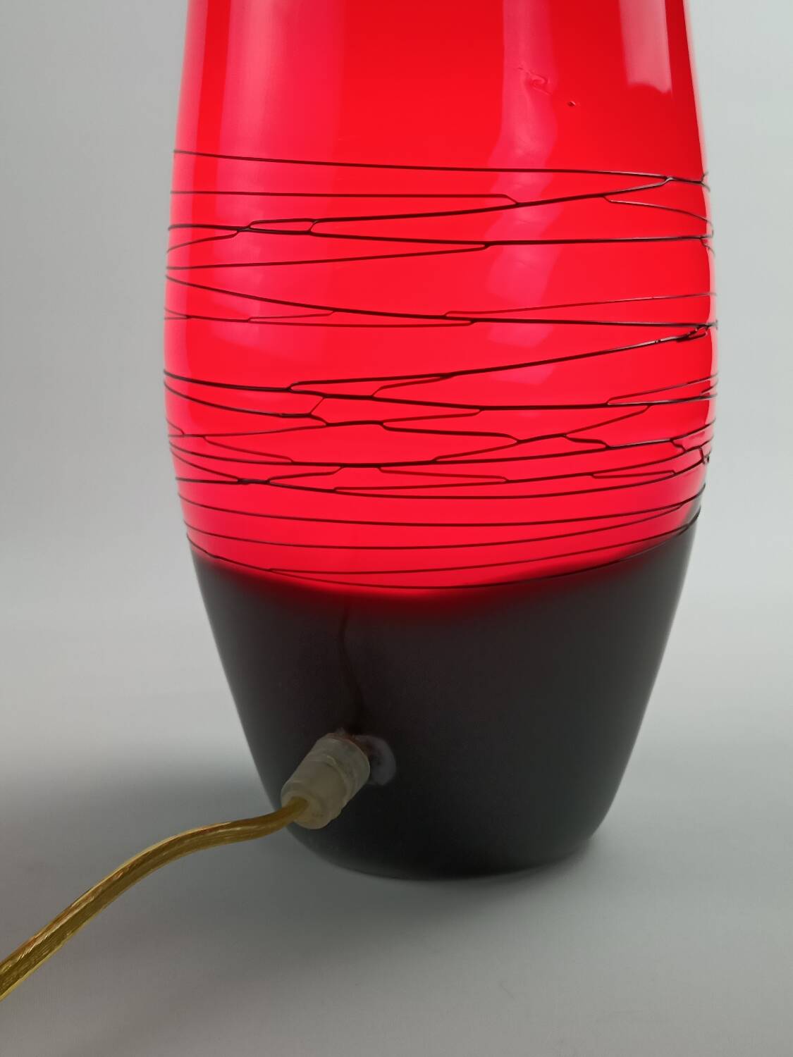 Vintage opaline glass shell lamp