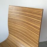 Suite of 4 zebra wooden chairs