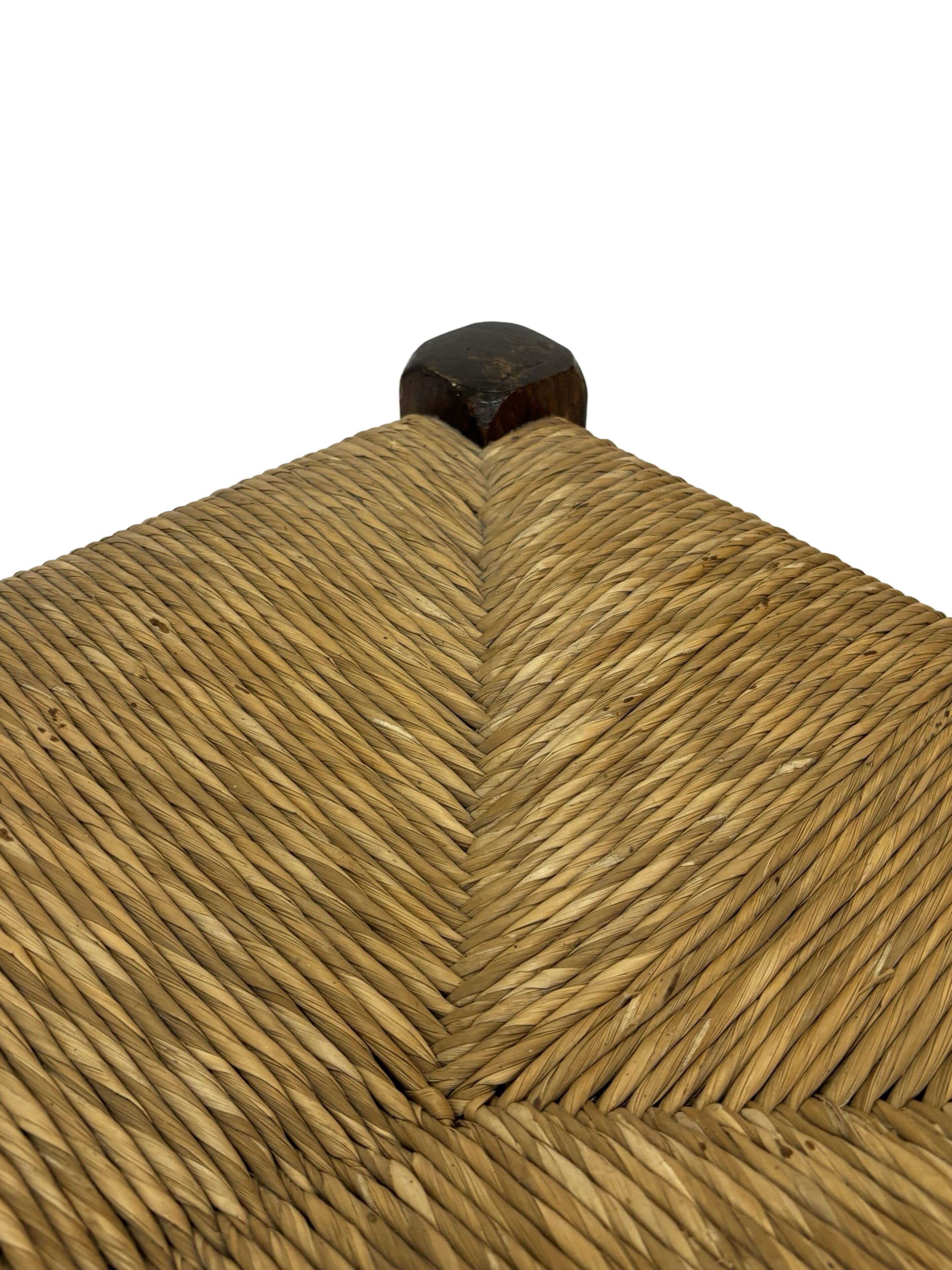 Vintage Stool cane small Stool Mid Century Ottoman 60's design