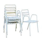 Suite de 4 fauteuils de jardin Emu