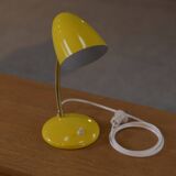 Yellow lacquered desk lamp, 1960s design
