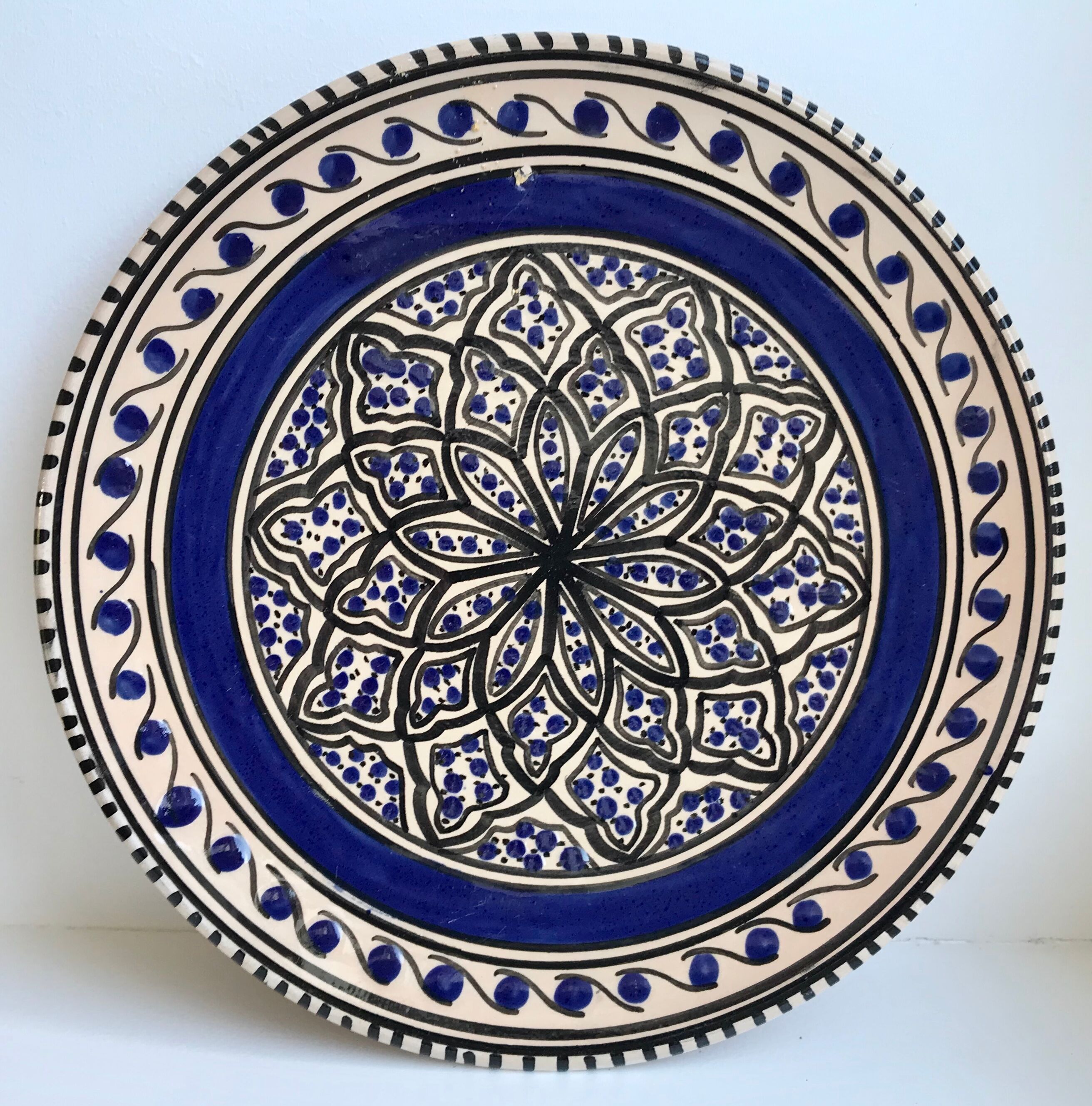Moroccan ceramic dish handicraft Tamegroute "Aleya Slim"