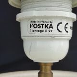 Vintage Kostka table lamp in cracked ceramic without lampshade, France 1960-1970