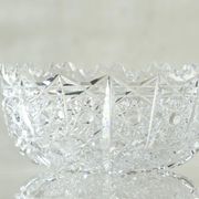 Decorative crystal snowflake bowl, early 20th century.
