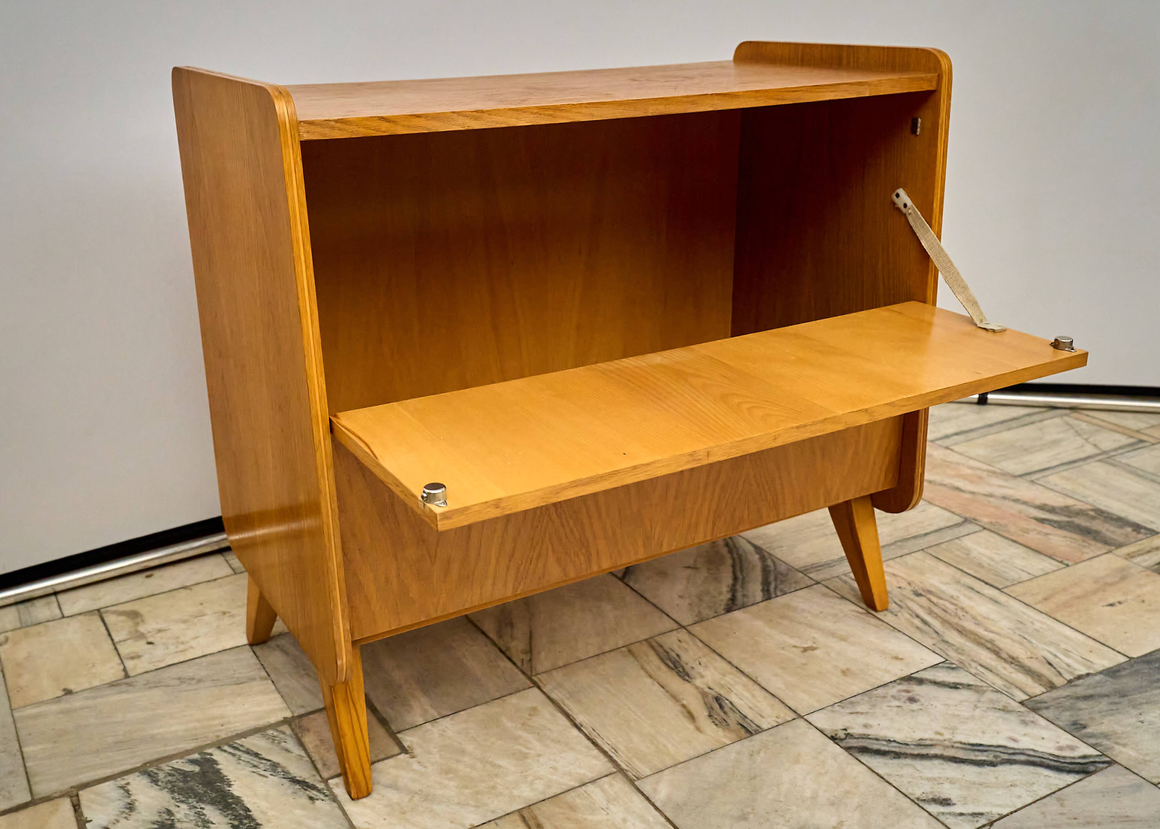 Vintage Bedding Cabinet 1960s Czechoslovakia