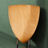 Set of two pairs of vintage 1970s chairs, in chrome metal and beech.