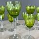 Antique baccarat green crystal glassware set, 20th century