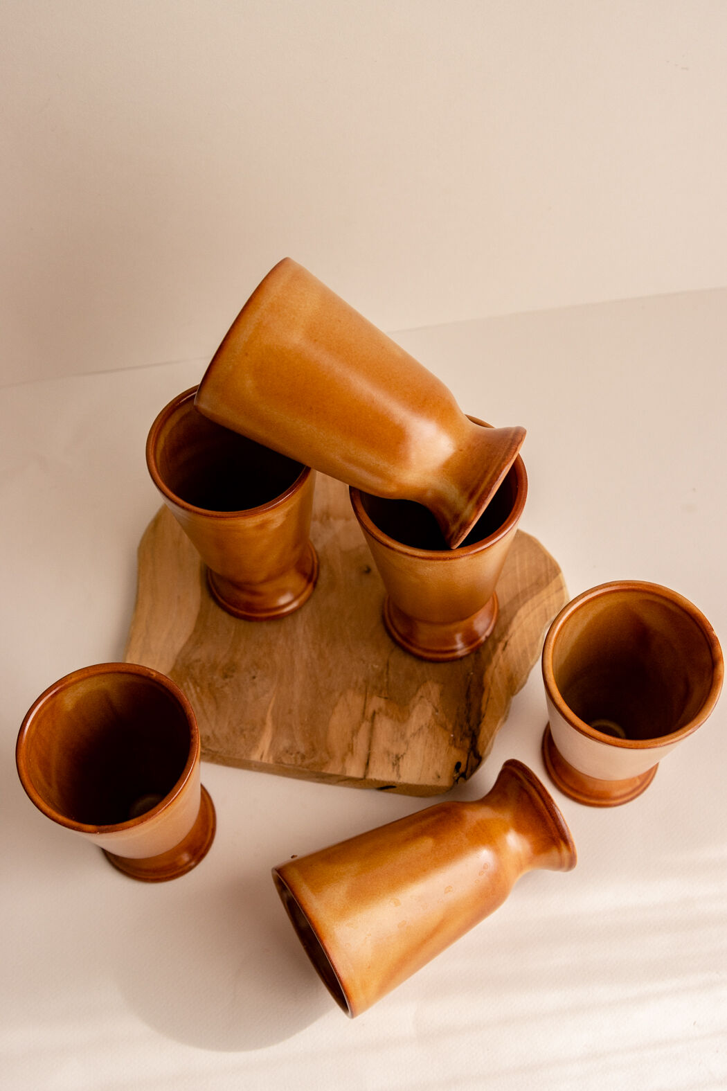 lot of 6 Mazagran terracotta