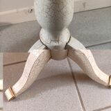 Bedside table console pedestal table drawer beige cracked gold wood