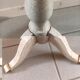 Bedside table console pedestal table drawer beige cracked gold wood