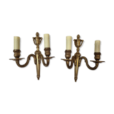 Louis XVI bronze wall lamps