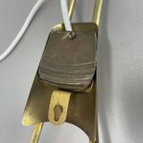 41cm Brass Stilnovo Style Theatre Wall Sconce Light, Italy 1950s