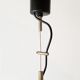 Exceptional luster Scandinavian giant suspension in opaline and teak 1960 vintage 60s Danish light drop