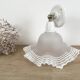 Tulip wall lamp glass collar and porcelain base