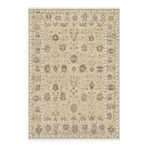 Tapis en laine noué à la main, tapis à motif floral beige pour salon