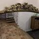 Large gilded mirror with pediment