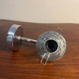 Delmas chrome wall light with chiseled glass globe