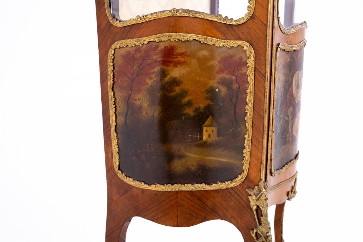 An unusual display cabinet in the Louis XV style, France, circa 1870.
