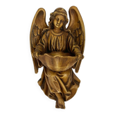 Old wooden angel font