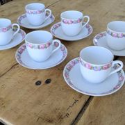 12-piece coffee service in porcelain Victoria from Czechoslovakia