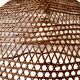 Straw pendant light, new 1m fabric cable, porcelain ceiling light