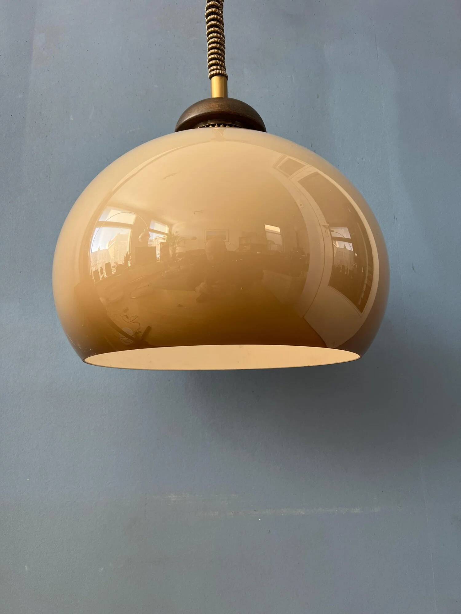 Vintage space age mushroom pendant lamp