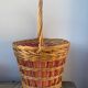 Basket in vintage woven wicker and red gingham
