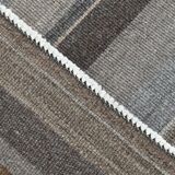 7x9 Gray & Teal Green Handmade Kilim Rug, 224x264Cm