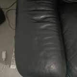 Black leather armchair Natuzzi