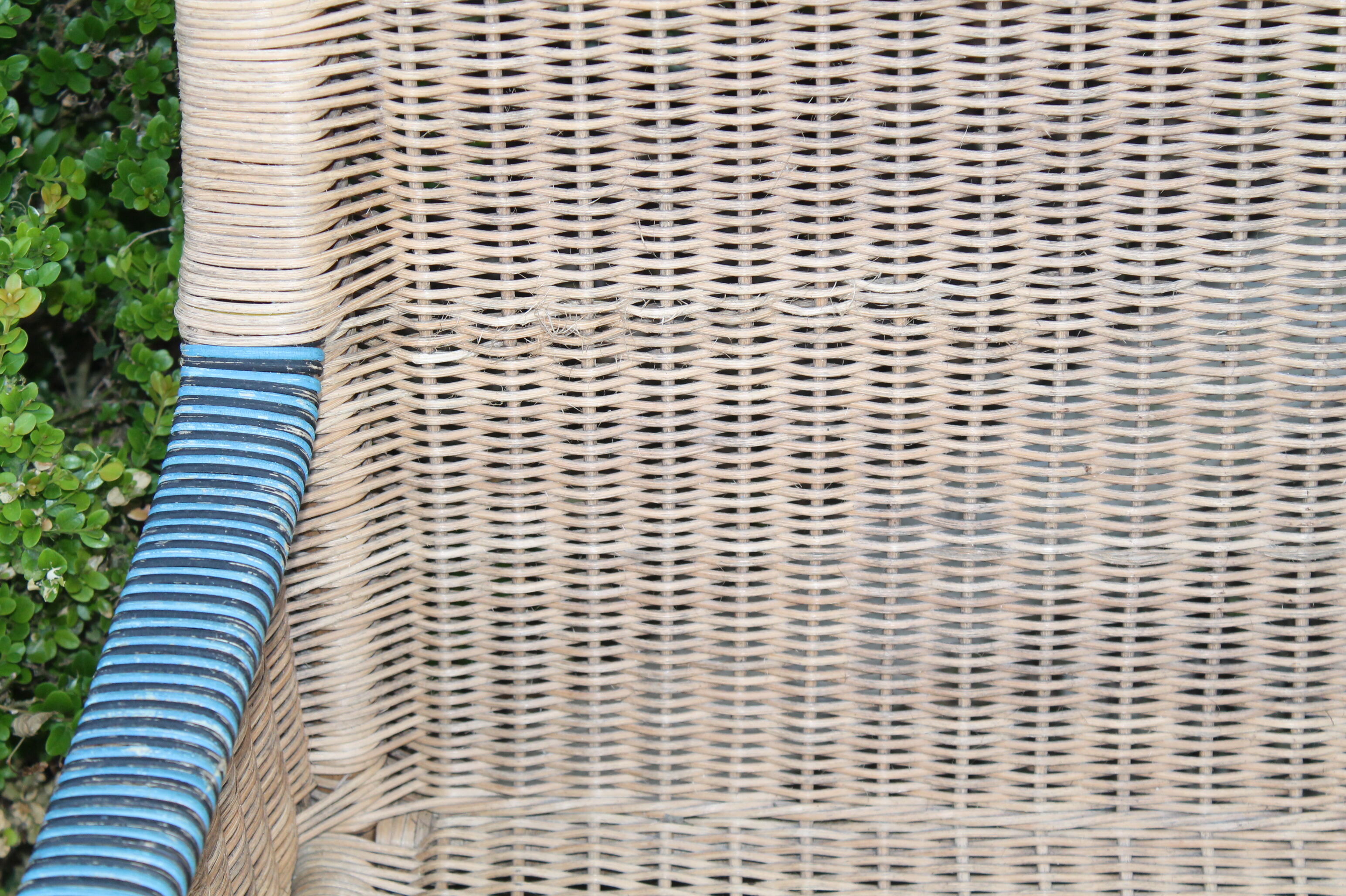 Rattan chair and garden table