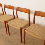 4 x vintage dining chairs | Niels Otto Møller | Model 77