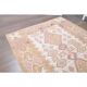 Vintage Turkish Oushak handmade cotton pink wool kilim area rug 120x165