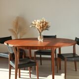 Round dining table with extension - McIntosh - 60s