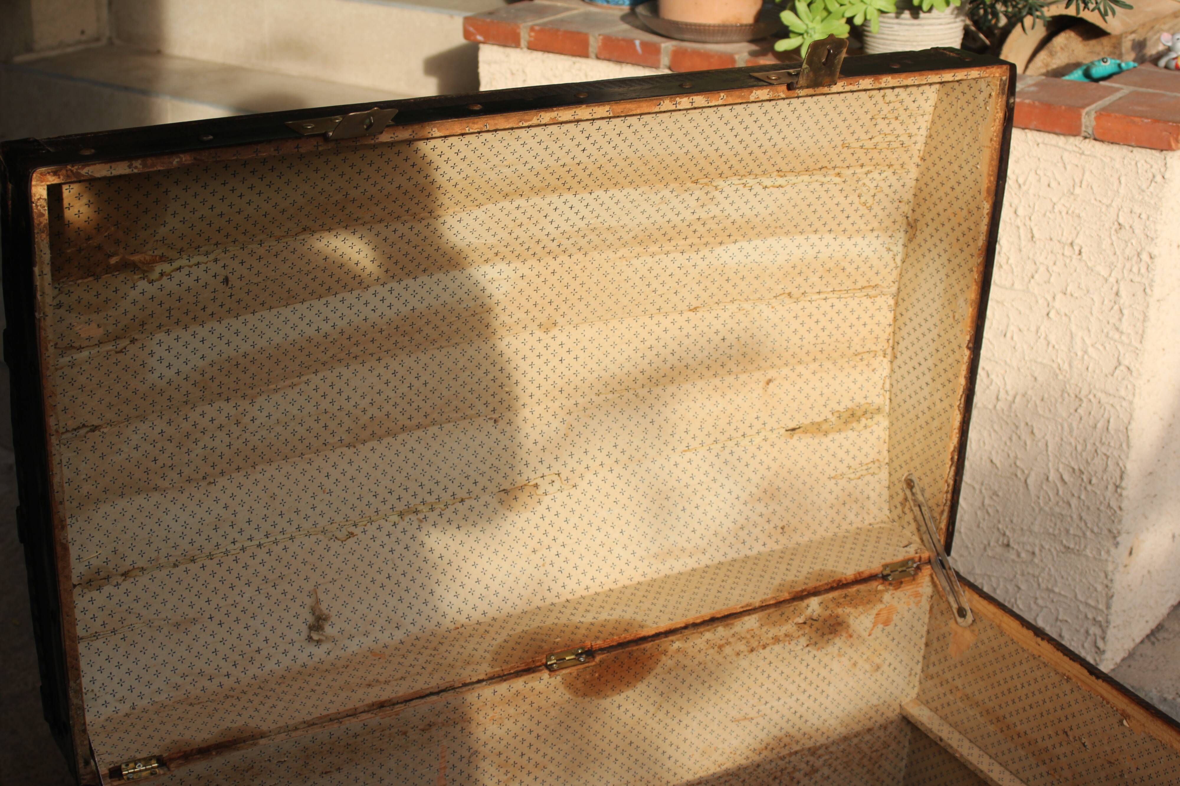 Large antique curved trunk