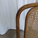 Vintage High Back Bentwood Cane Dining Chair / Thonet Style / Torn Seat