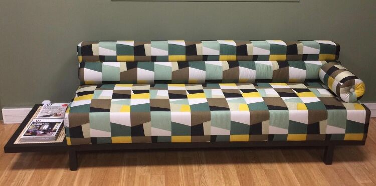 Bench with cane tabletop