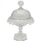 Paire de bonbonnières, cristal val de saint lambert