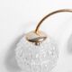 Brass ceiling and glass 3 balls 1960