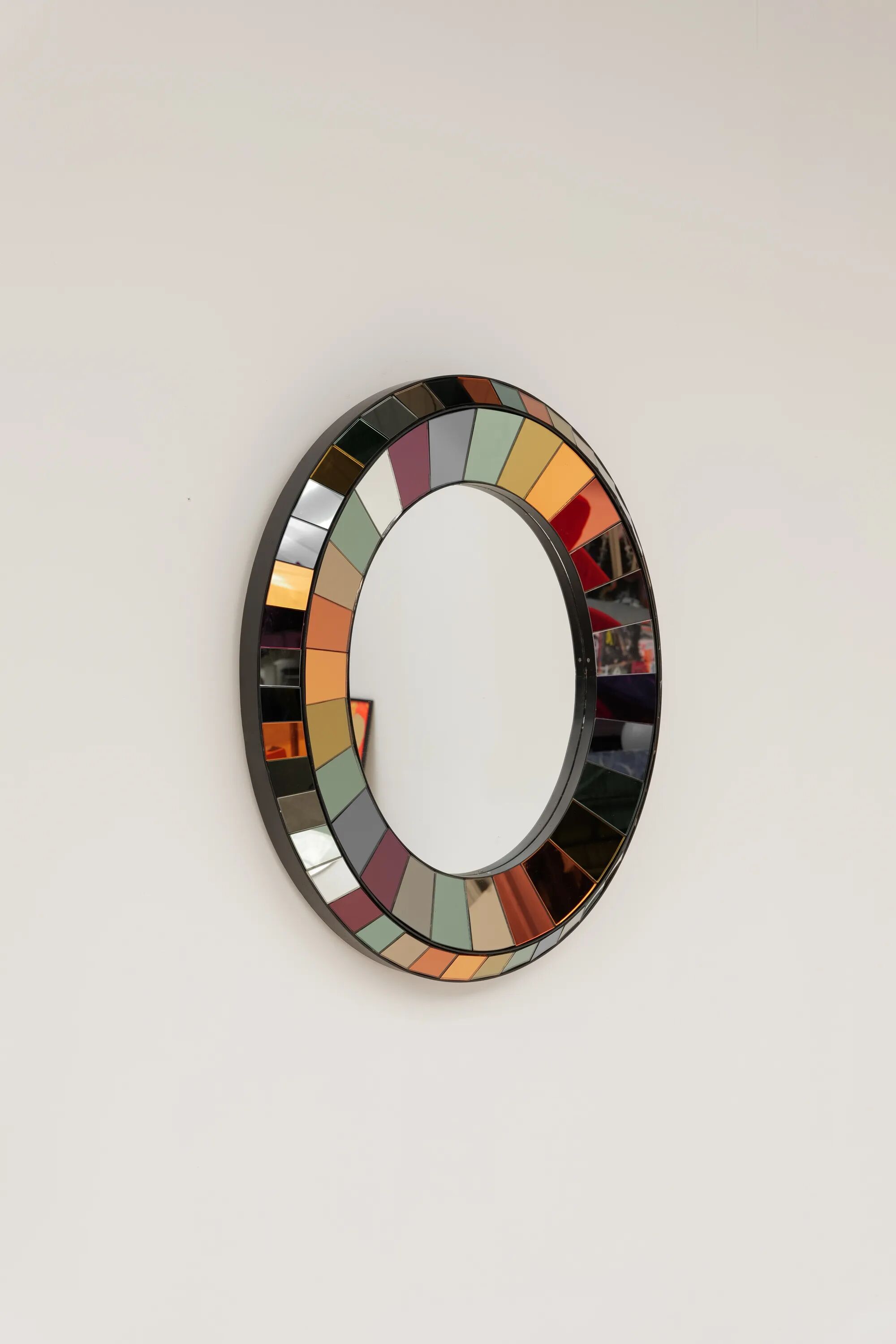 Enamel mirror, anonymous creation signed "Freedom" and numbered.