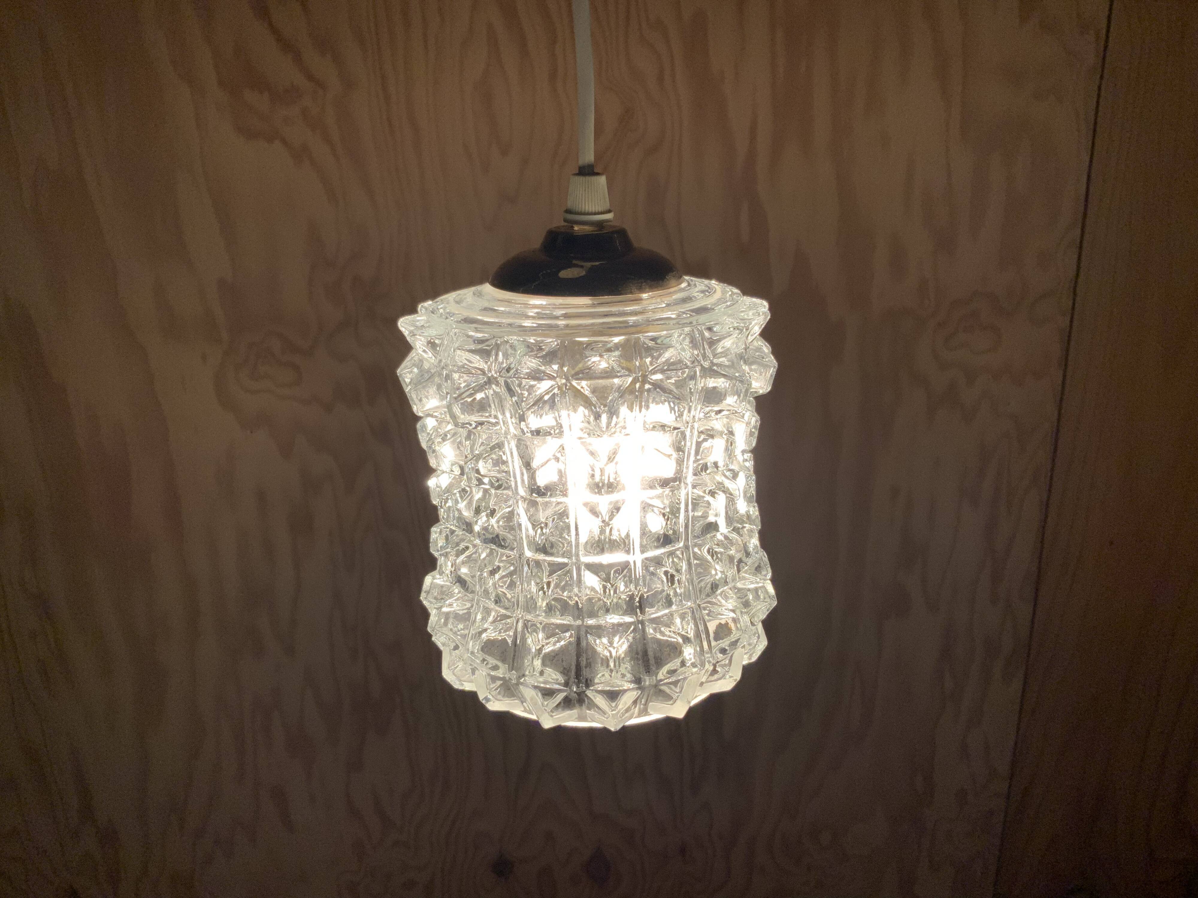 Vintage glass pendant lamp
