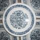 5 antique white and blue ceramic plates