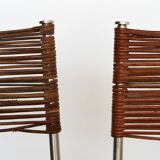 Pair of Tito Agnoli Barstools "MissB" for Pierantonio Bonacina