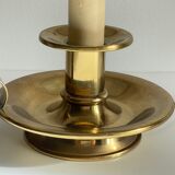 Solid brass and velvet candle holder lamp
