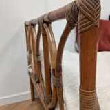 Vintage rattan bed from the 50s and 60s