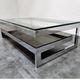 Table basse vintage en "G" par Belgo Chro, années 1970 - Chrom