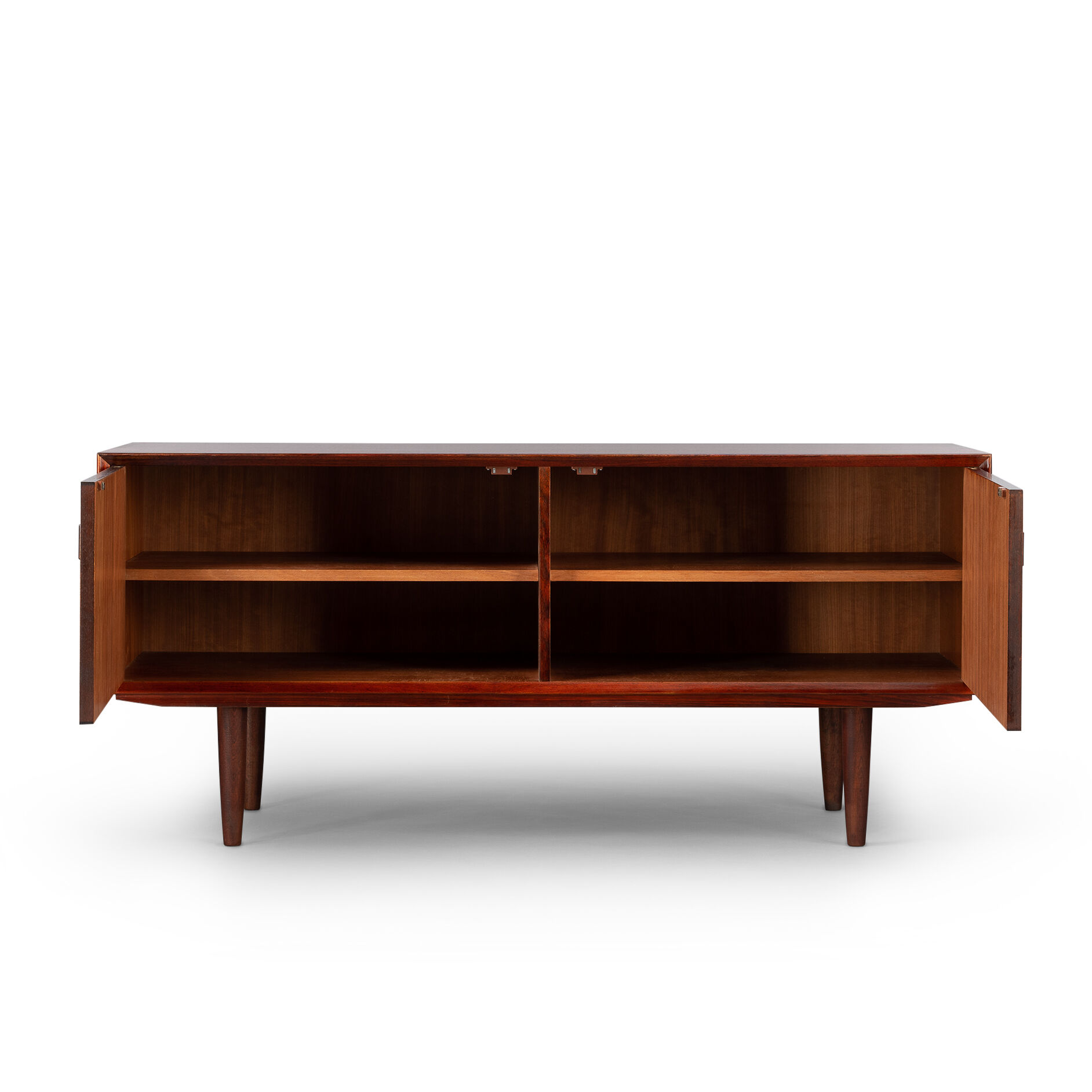 Low Danish Rosewood Sideboard by E. Brouer for Brouer Møbelfabrik, 1960s