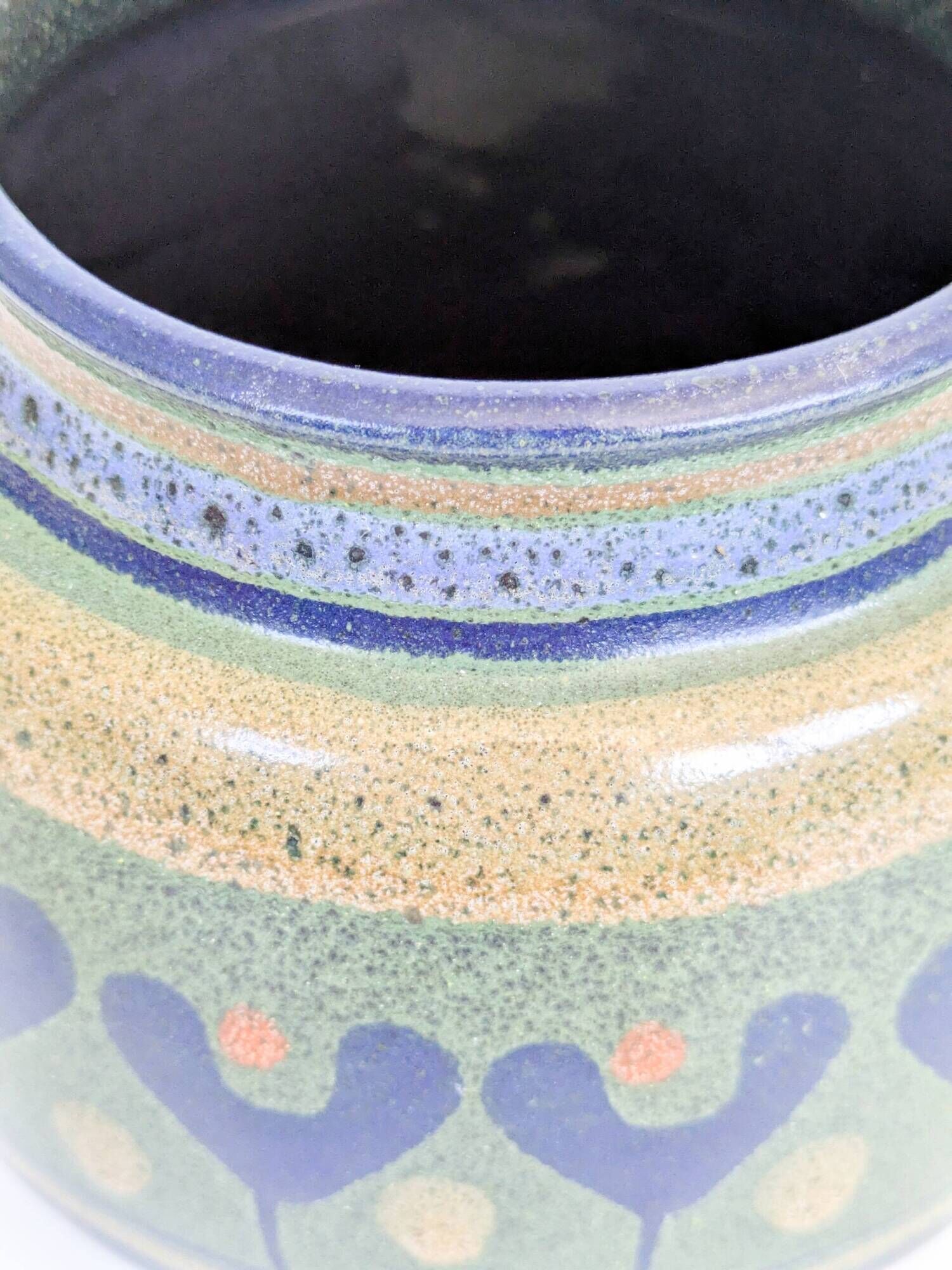 Ceramic vase KMK, Mora decor, Germany 1970s