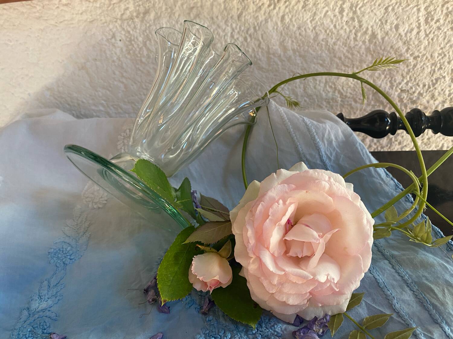 Original old glass vase