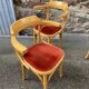 4 chaises Fauteuils restaurant bois courbé vintage 80s French bistro bentwood a