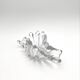 Ouraline Coupe Blown Glass Bohemia Shell Sculpture 1950